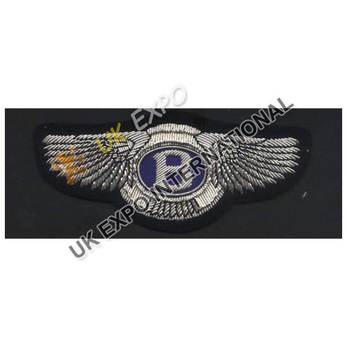 Hand Embroidered Bullion Wings Blazer Badge