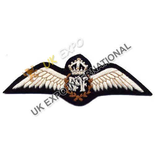 RAF WW2 Pilot Wings Bullion Badge