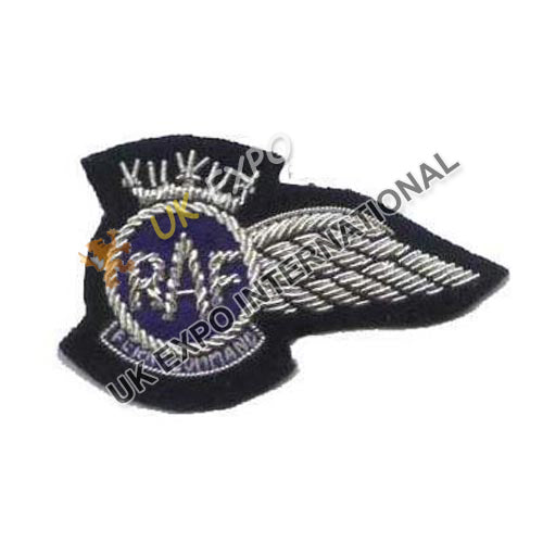 RAF Pilot Brevet Crowned Wings Bullion Badge