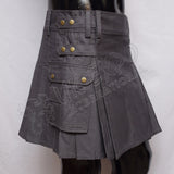 Gray Color Women Utility Kilt