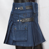 Navy Color Women's Utility Kilt