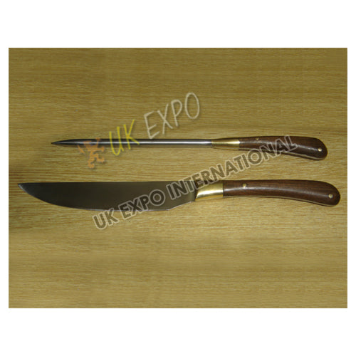 Two Piece Stag Handled Carving Set