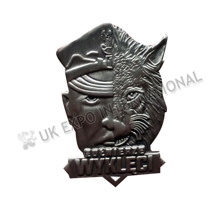 WYKLECI Antique Badge Die Struck Metal Enamel Military Style Heritage Lapel Pin