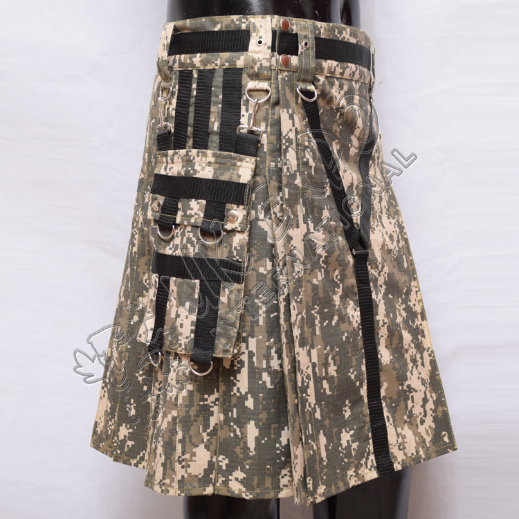 Y Style Digital Camouflage Utility Kilt