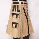 Y Style Khaki Heavy Canvas Tactical Webbing Utility Kilt