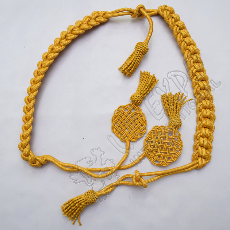 Yellow Grenadier Military Braided Cord