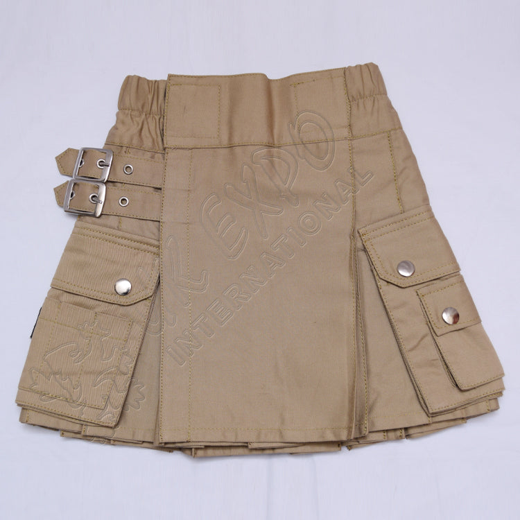 Youth Khaki Utility Kilt